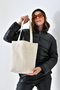 Zoozie Bags Bolso Tote de Gabardina Crudo 33 x 45 x 10 cm